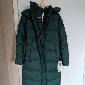 Lululemon Wunder Puff Long Jacket - Everglade Green SZ4